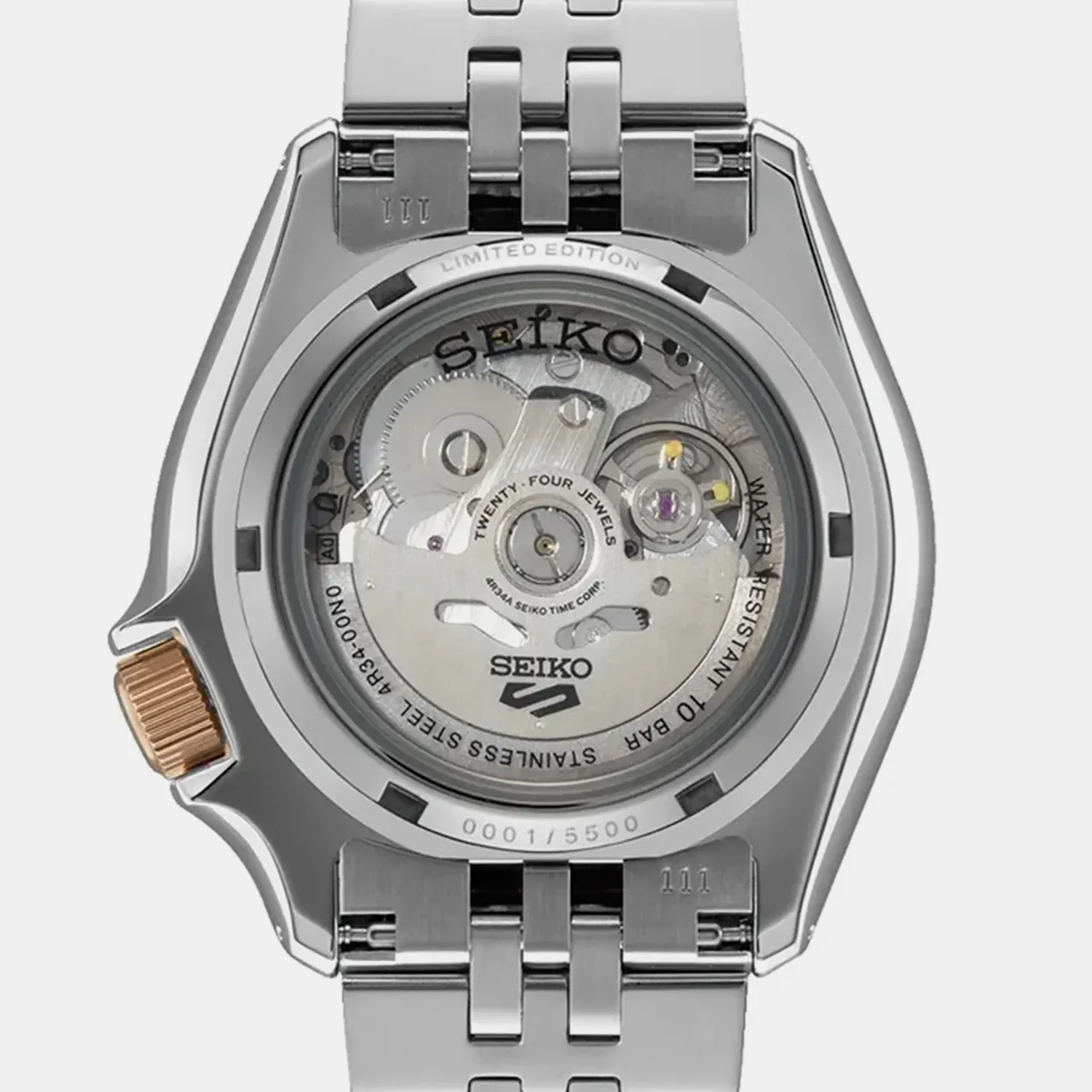 5 Sports GMT Asian Limited Edition Men Automatic Yellow Dial Analog Stainless Steel Watch SSK046K1