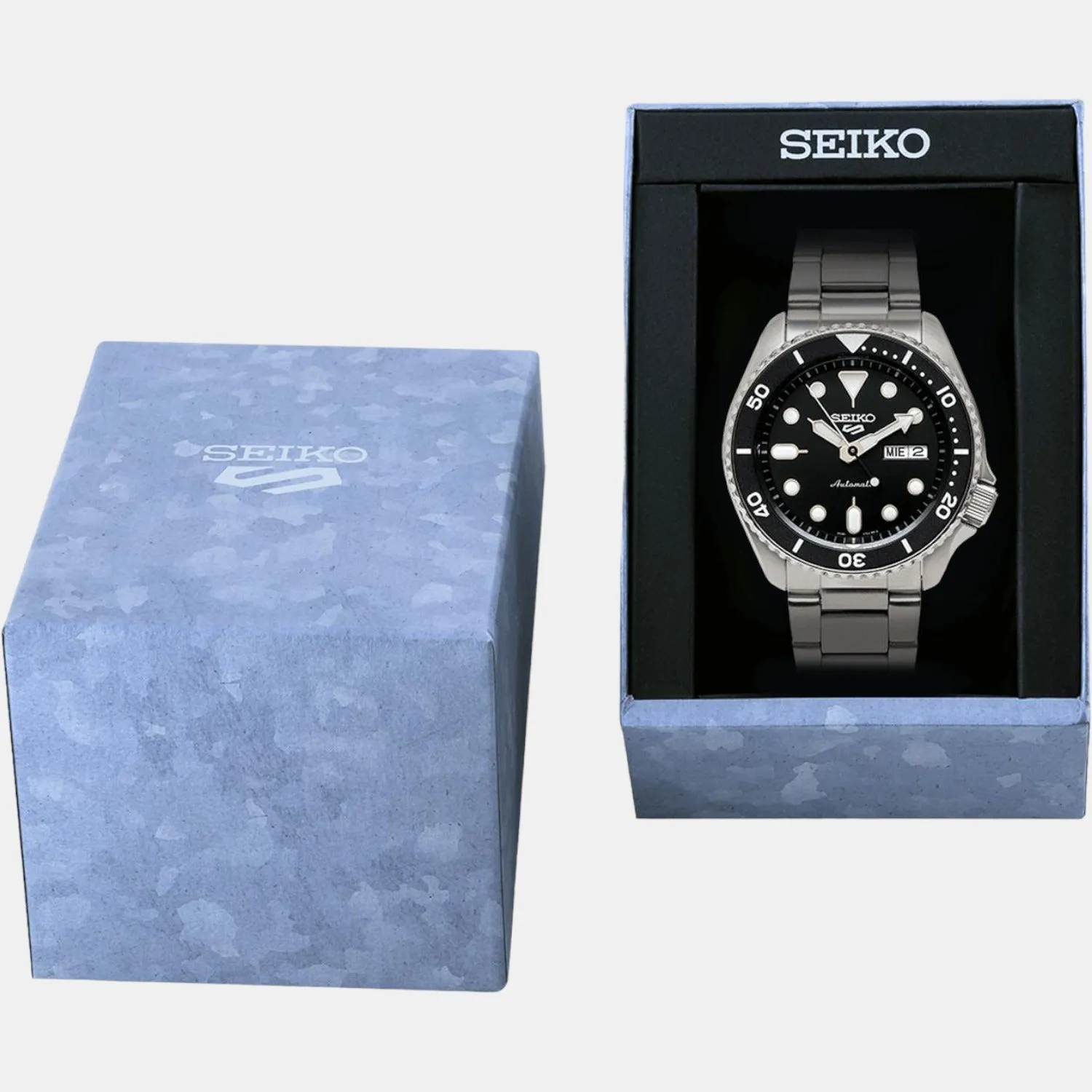 5 Sports Men Automatic Black Dial Analog Stainless Steel Watch SRPD55K1