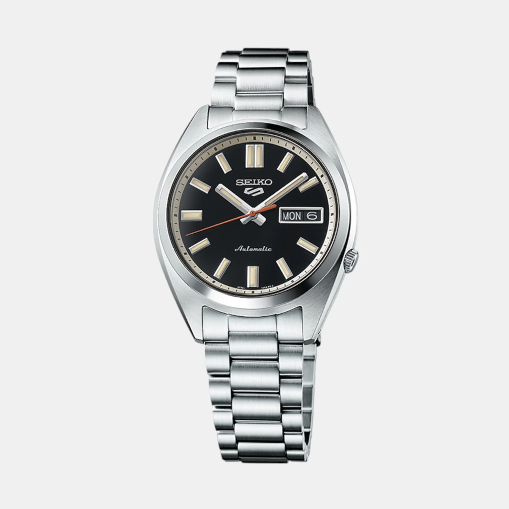 5 Sports Men Automatic Black Dial Analog Stainless Steel Watch SRPK89K1