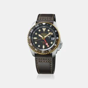5 Sports Men Automatic Brown Dial Analog Leather Watch SSK036K1