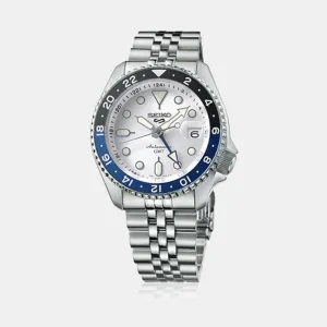 5 Sports Men Automatic White Dial Analog Stainless Steel Watch SSK033K1
