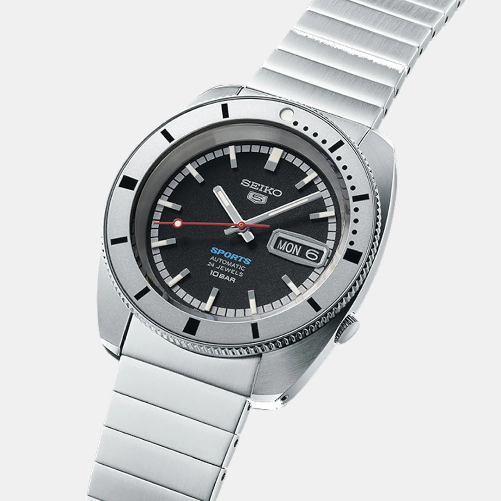 5 Sports Pepper Black 1968 Recreation Limited Edition Men Automatic Black Dial Analog Stainless Steel Watch SRPL05K1