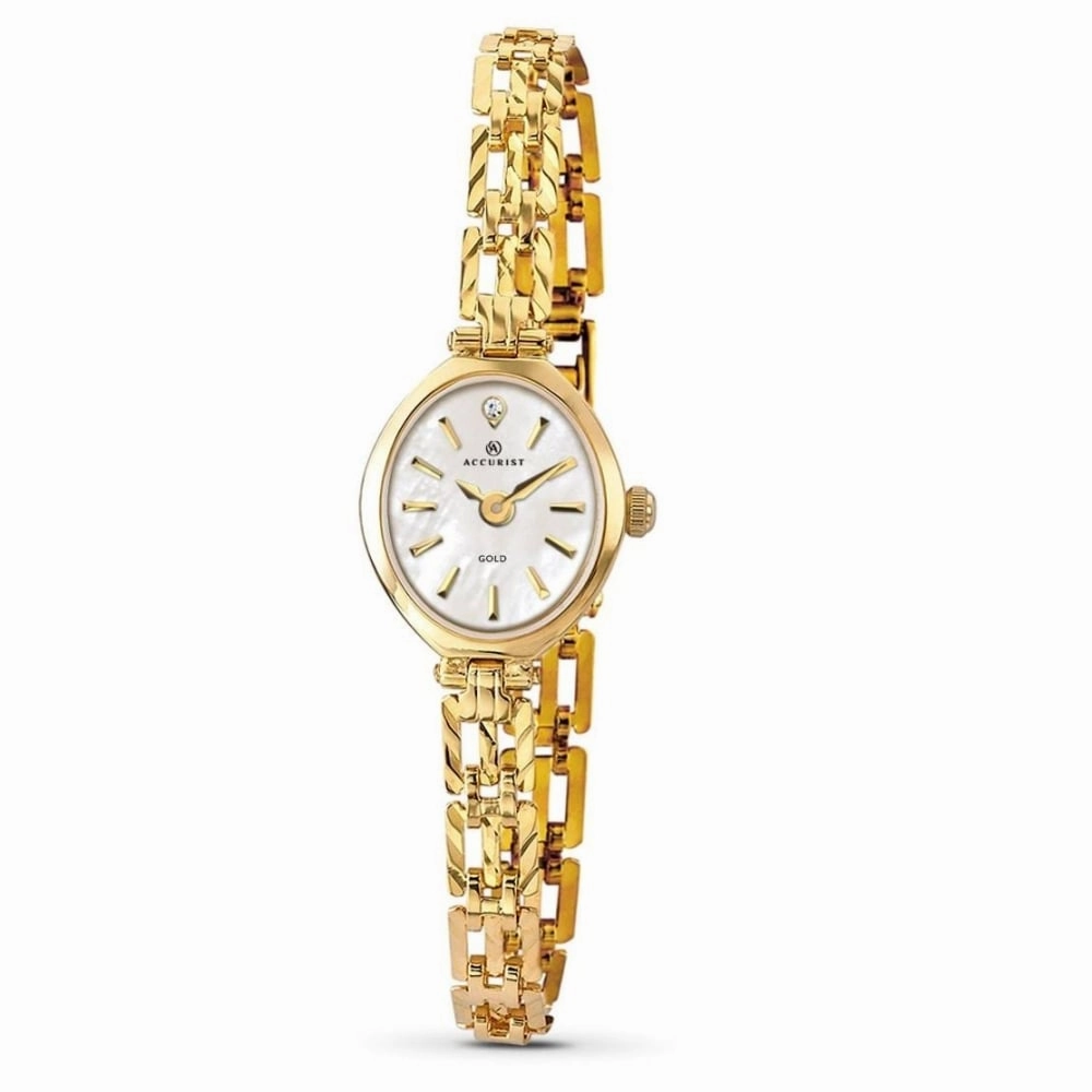 Accurist 9ct Gold Ladies Bracelet Watch 8801