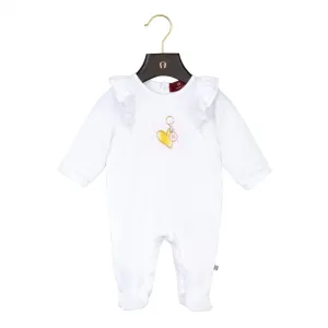 Aigner Kids New Born Girl's White Sleepsuit