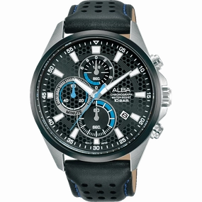 Alba Active Sports Chronograph Black Dial Mens Watch AM3879X