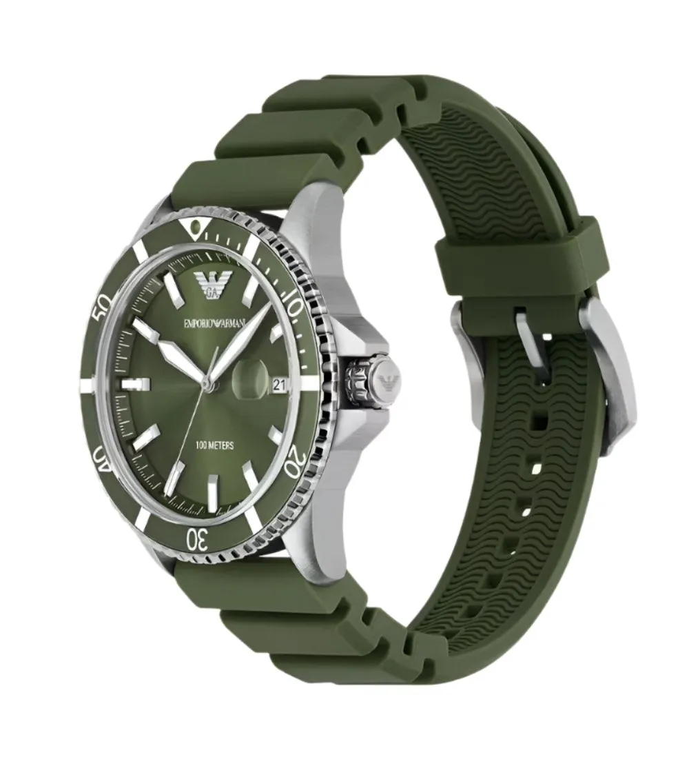 Armani Adventure Seeker Green Silicone Watch AR11638