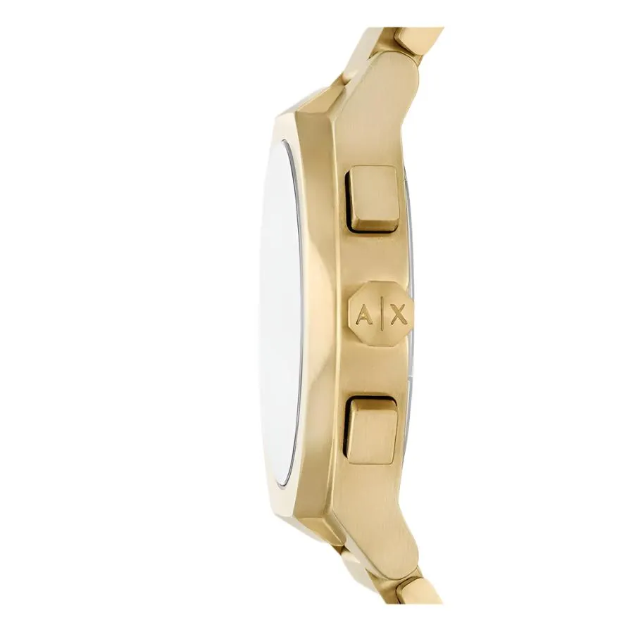 Armani Exchange Gold Chronograph Black Dial Watch AX4180