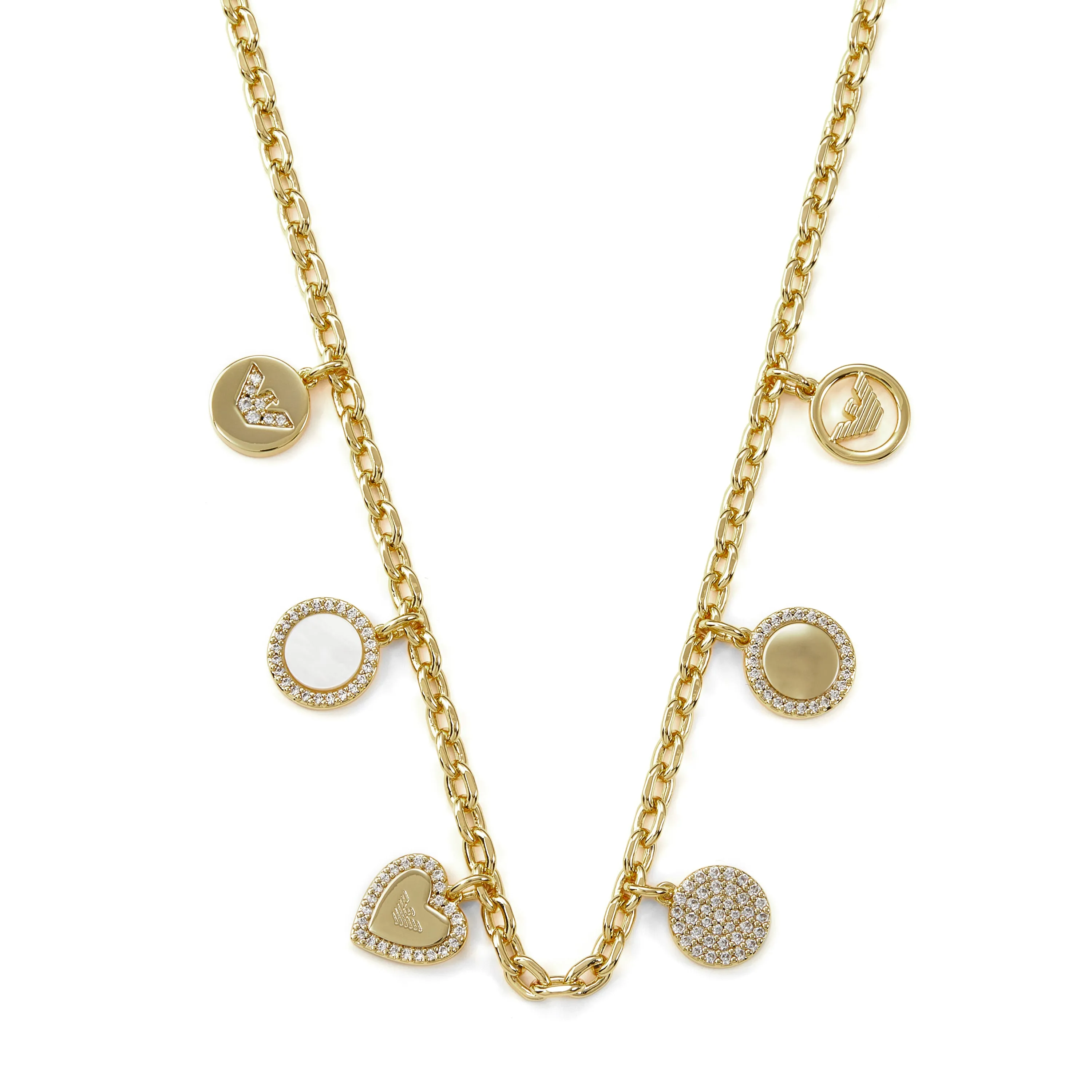 Armani Radiant Gold Necklace with Pearl and Zirconia EGS3103710