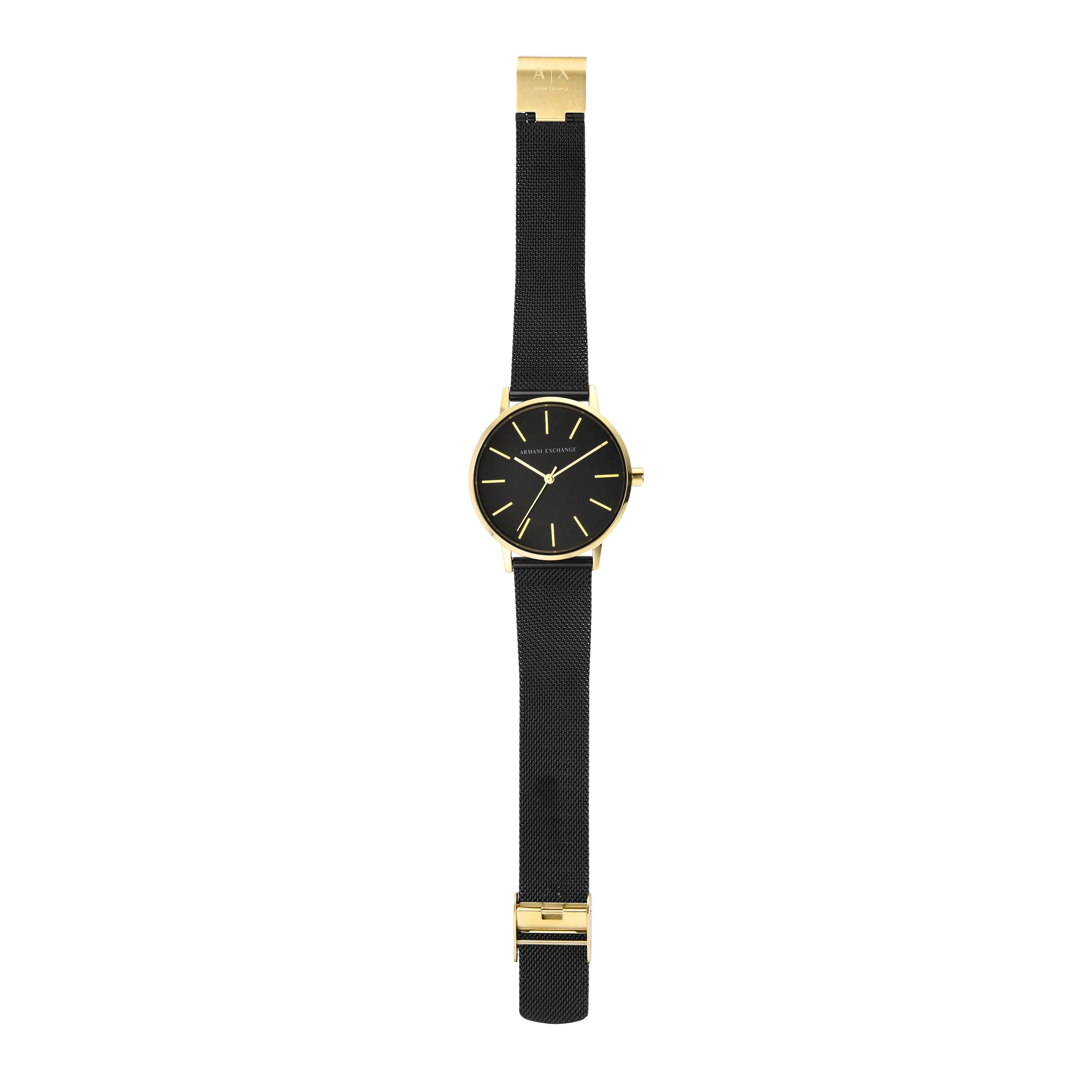 Armani Sophisticated Black Mesh Wristwatch for Modern Elegance AX5548