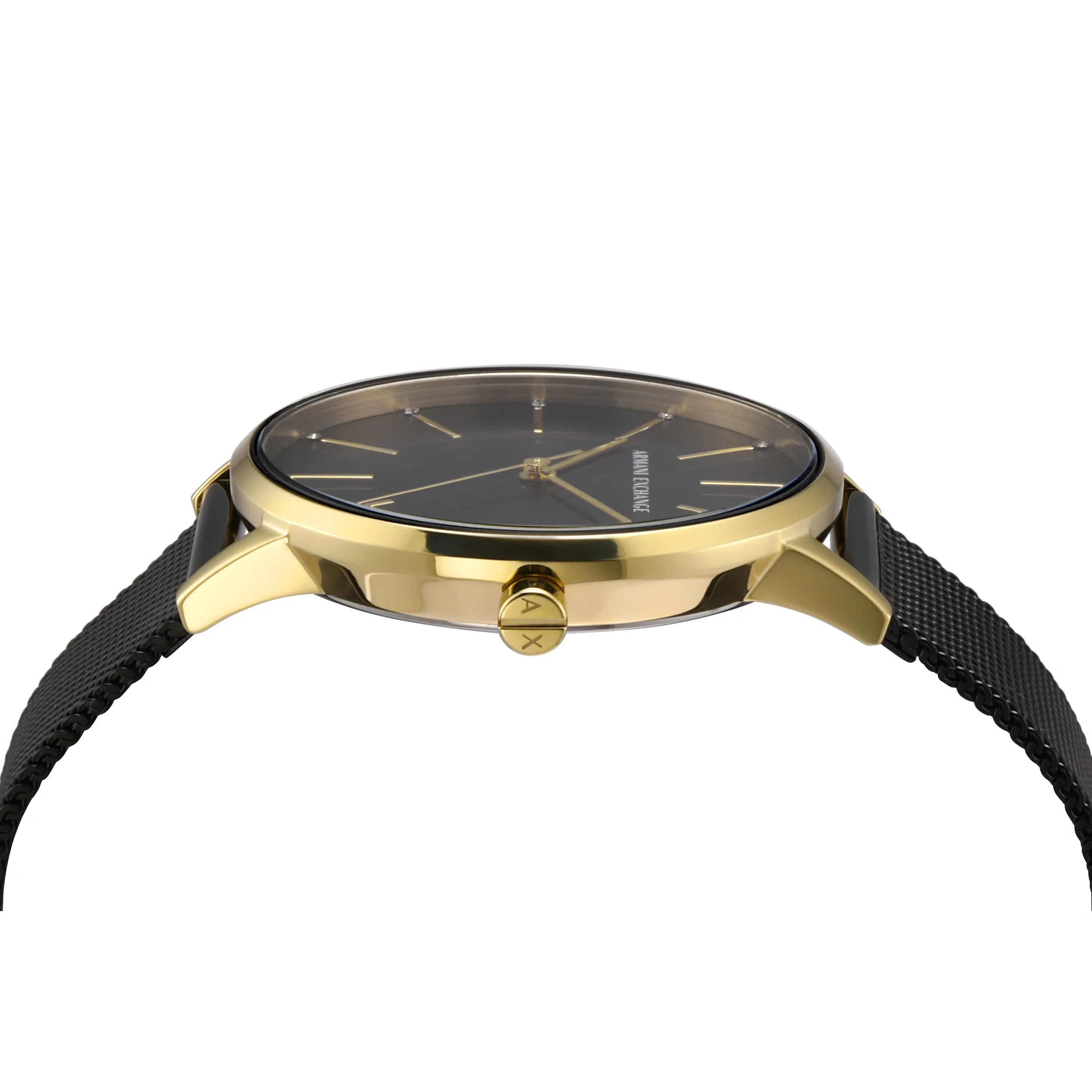 Armani Sophisticated Black Mesh Wristwatch for Modern Elegance AX5548