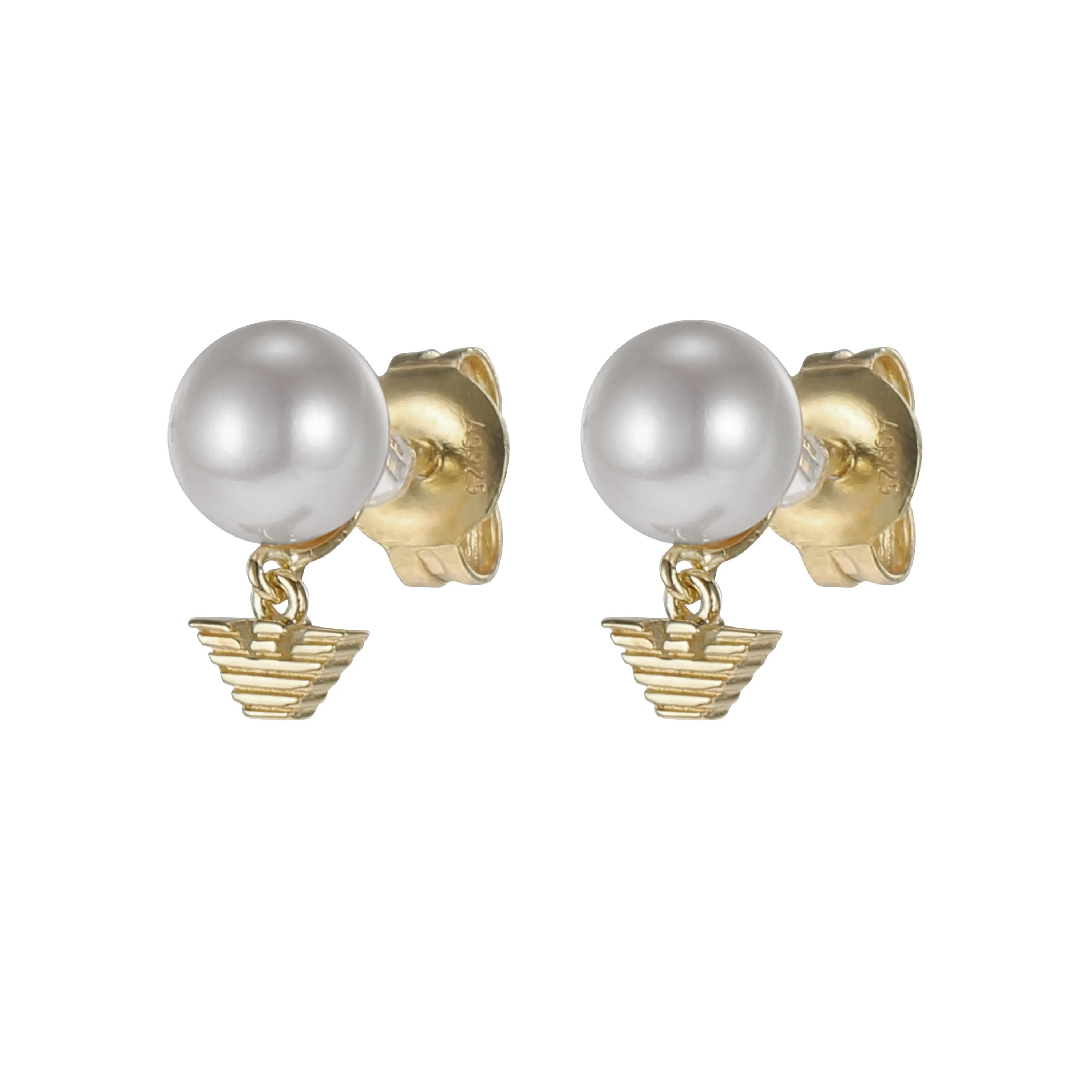 Armani Timeless Elegance Gold Earrings with Pearls EG3583710