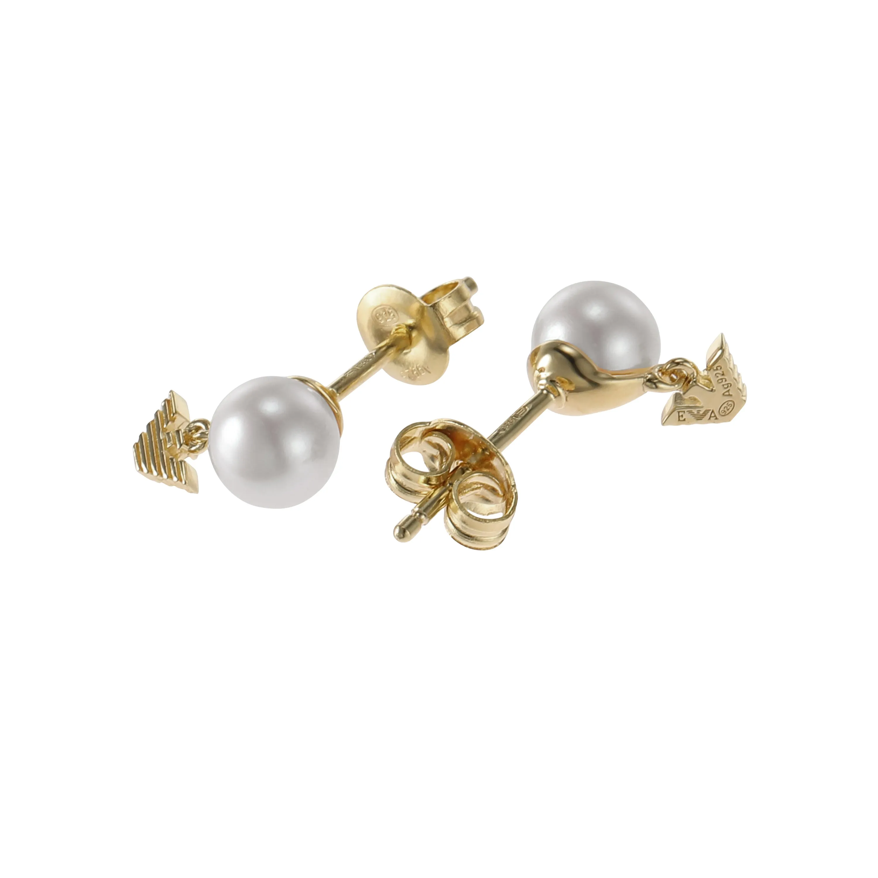 Armani Timeless Elegance Gold Earrings with Pearls EG3583710