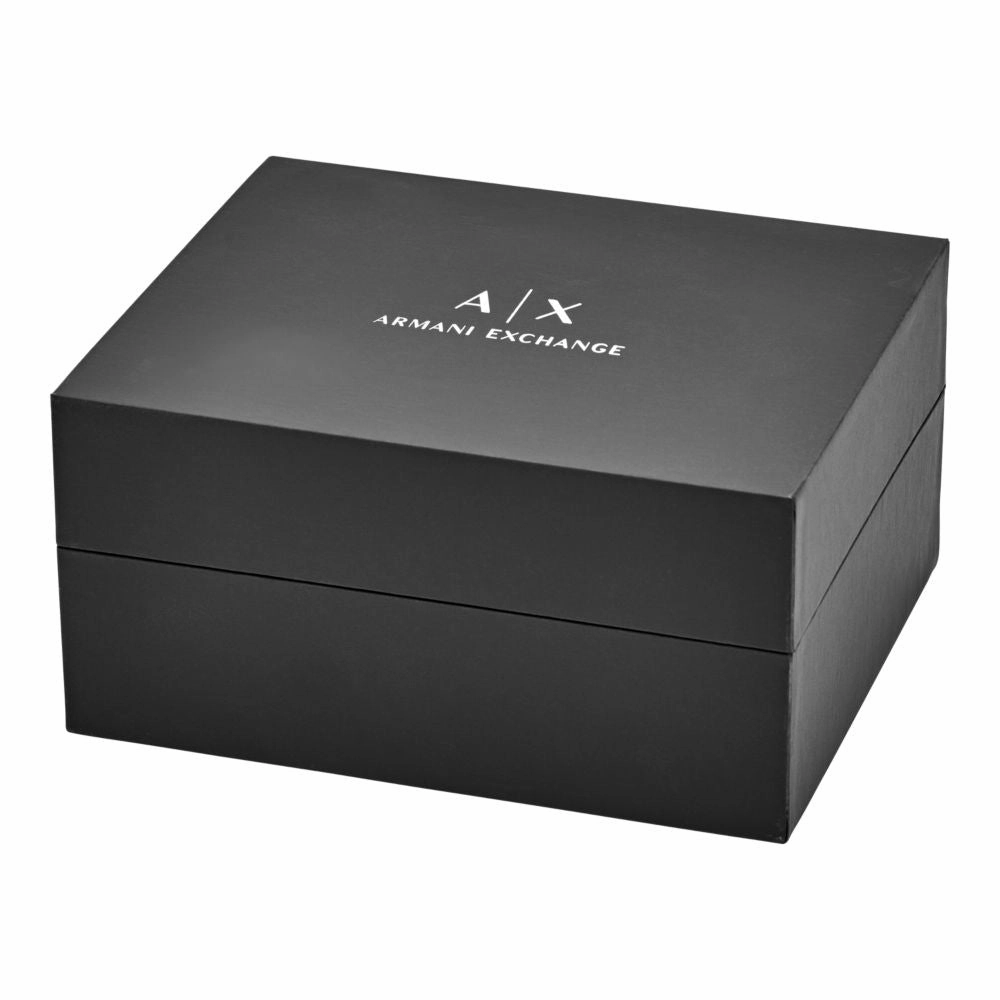 Armani Exchange Two-Hand Rose Gold-Tone Stainless Steel Watch and Bracelet Gift Set AX7121
