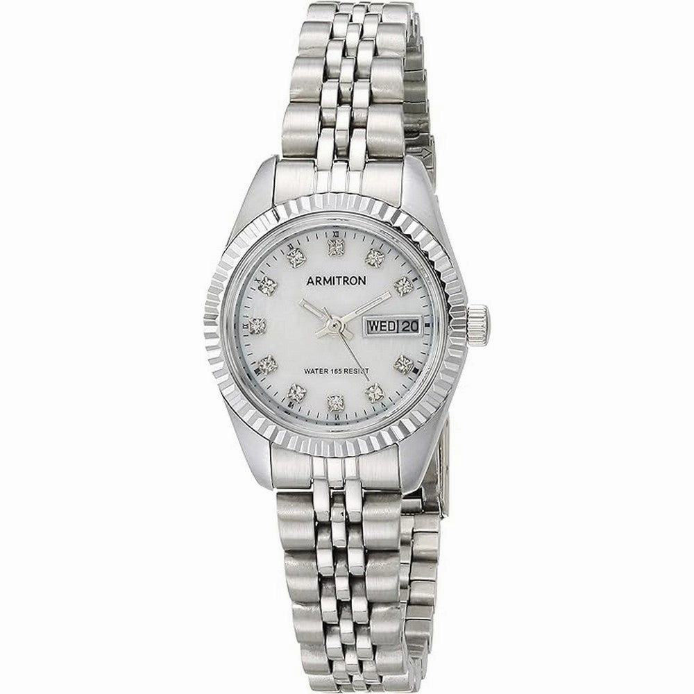 Armitron 75/2475PMSV Genuine Crystal Accented Bracelet Women's Watch