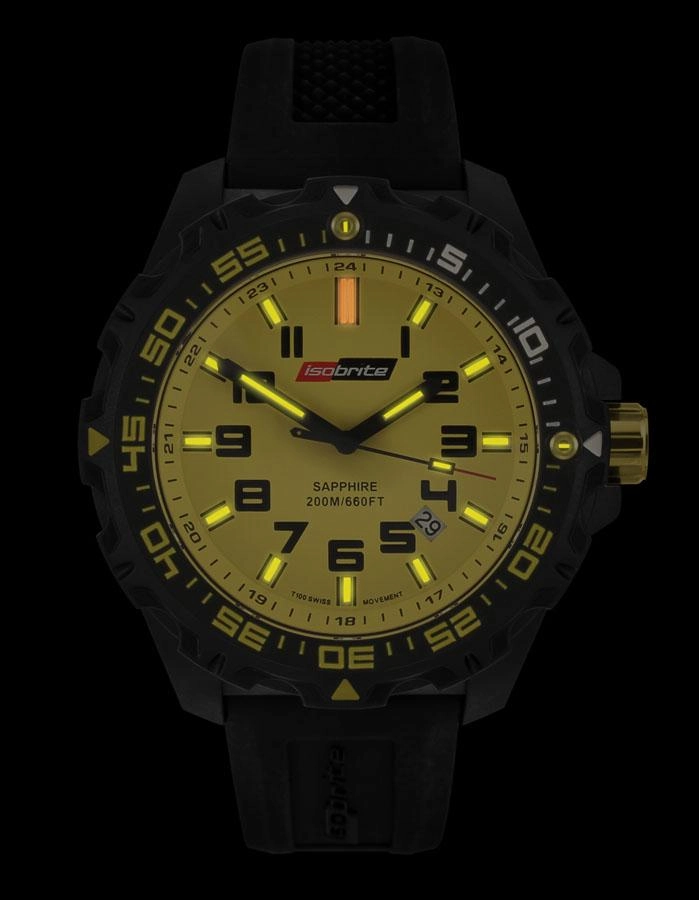 ArmourLite IsoBrite Valor Series - Yellow Dial & T100 Tritium - Silicone Strap
