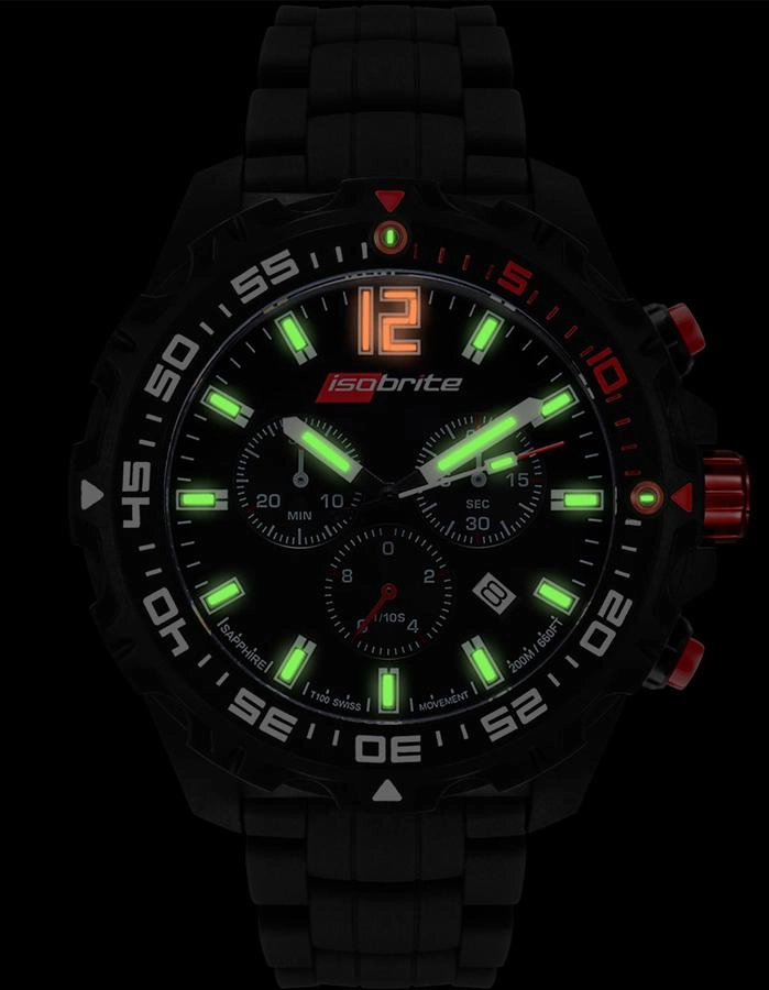 ArmourLite Isobrite Valor Series Chronograph - Black Metal - Silicone - Date