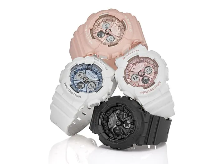 Baby-G Analogue Digital Pink Resin Band Watch BA130-4A
