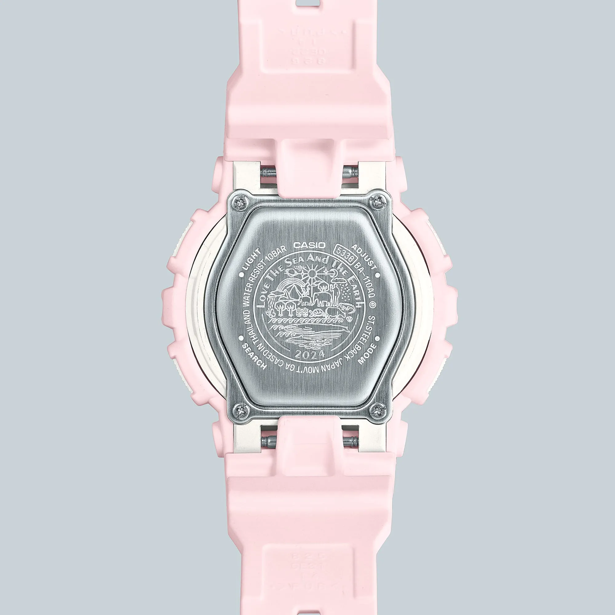 Baby-G Aqua Planet Collaboration 2024 Pink Resin Band Watch BA110AQ-4A