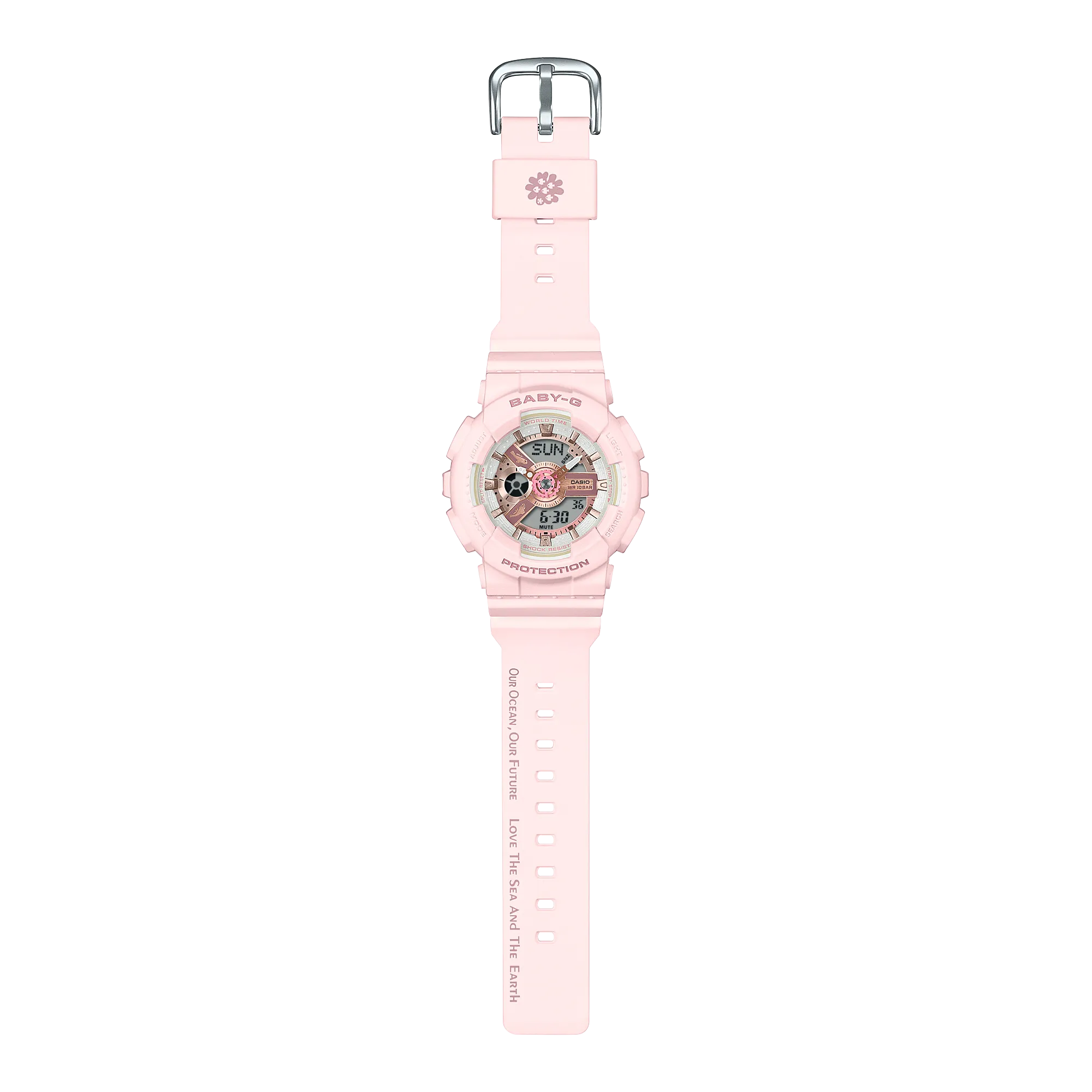 Baby-G Aqua Planet Collaboration 2024 Pink Resin Band Watch BA110AQ-4A
