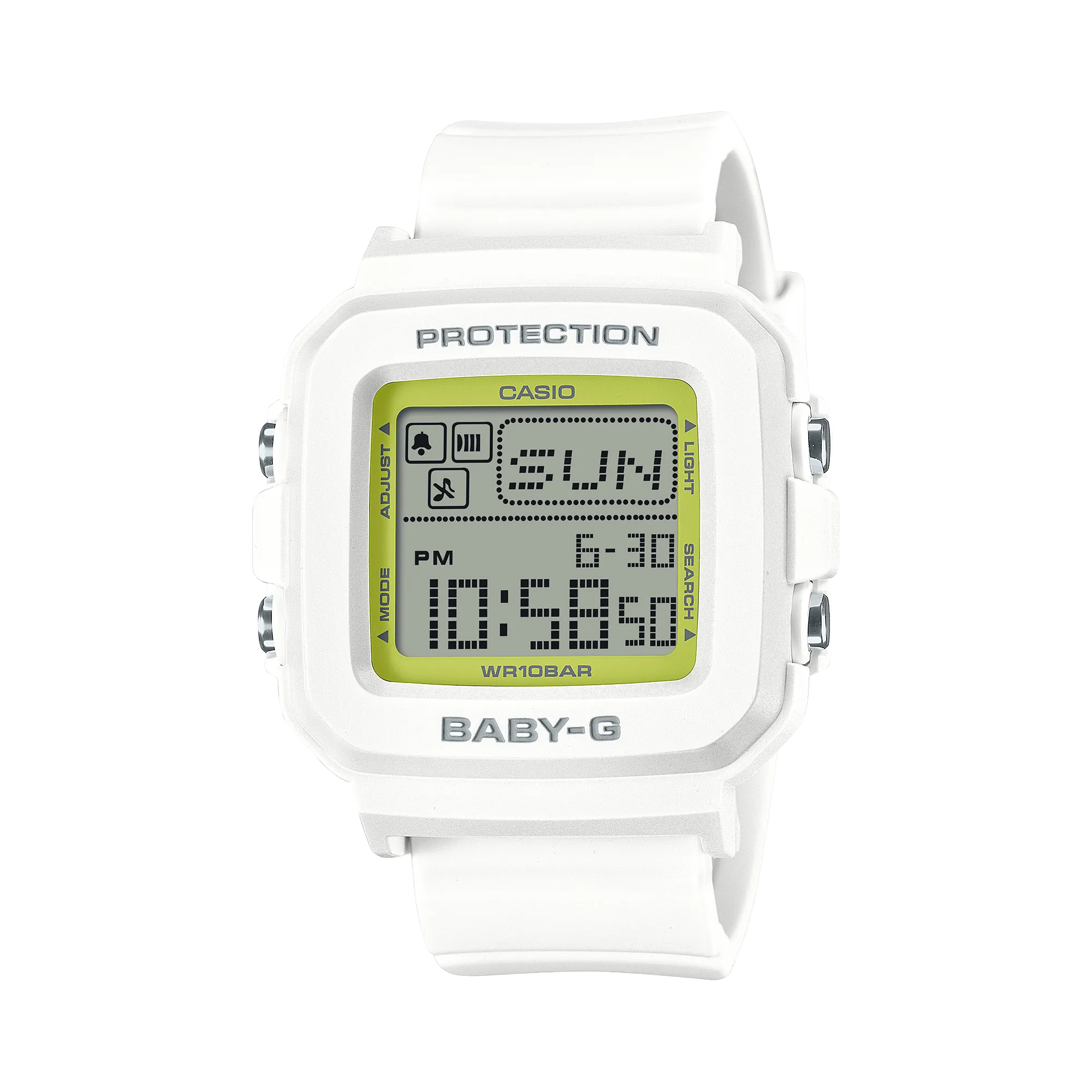 Baby-G Digital Holder Set White Resin Band Watch BGD10K-7D