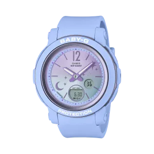 BABY-G DUO Moon and Stars Purple Resin Band Watch BGA290DS-2A