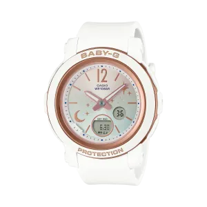 BABY-G DUO Moon and Stars White Resin Band Watch BGA290DS-7A
