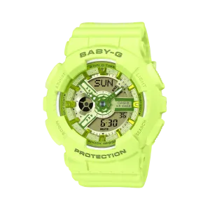 Baby-G Green Dial Green Resin Band Watch BA110YK-3A
