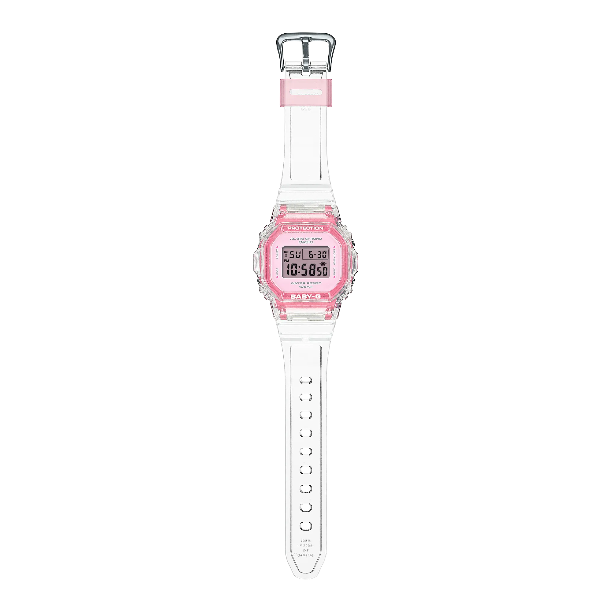 Baby-G Pink Dial Transparent Resin Band Watch BGD565SJ-7D