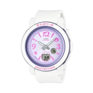 Baby-G Purple Dial White Resin Band Watch BGA290US-6A