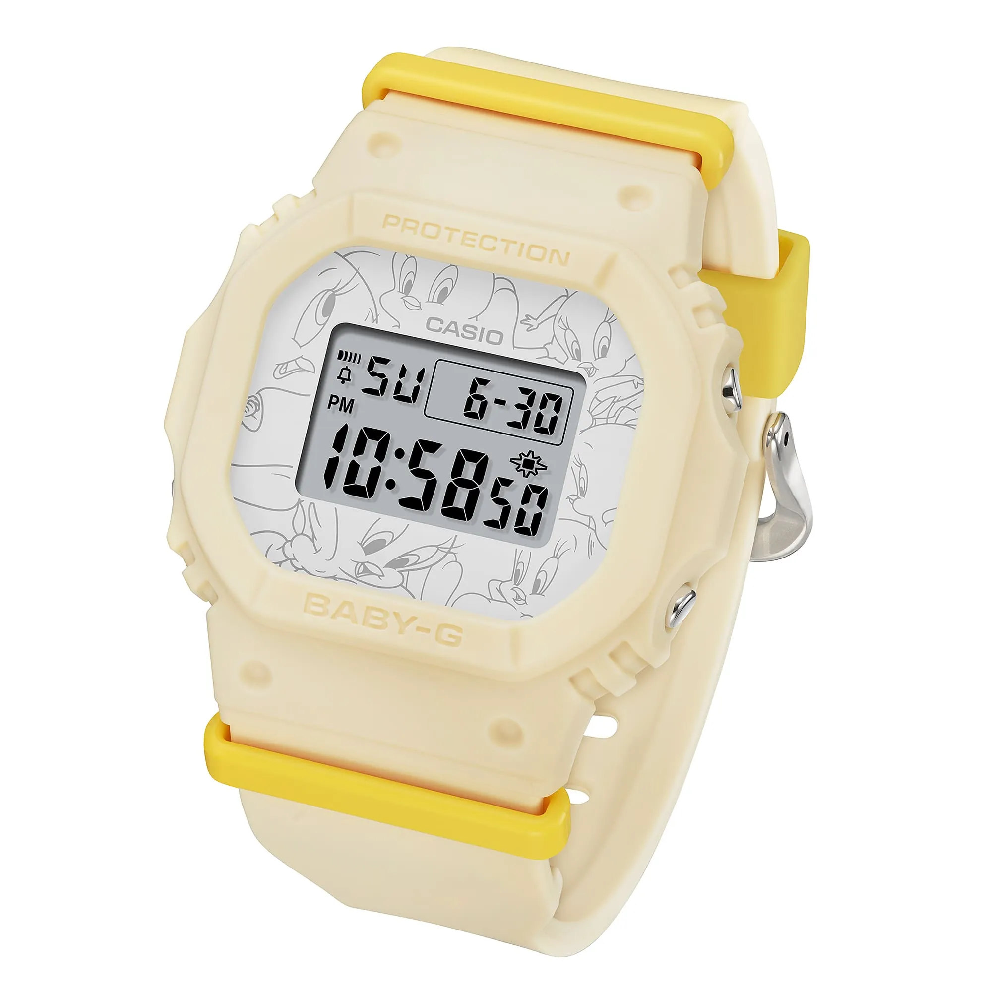 Baby-G Tweety Collaboration White Dial Resin Band Watch BGD565TW-5D