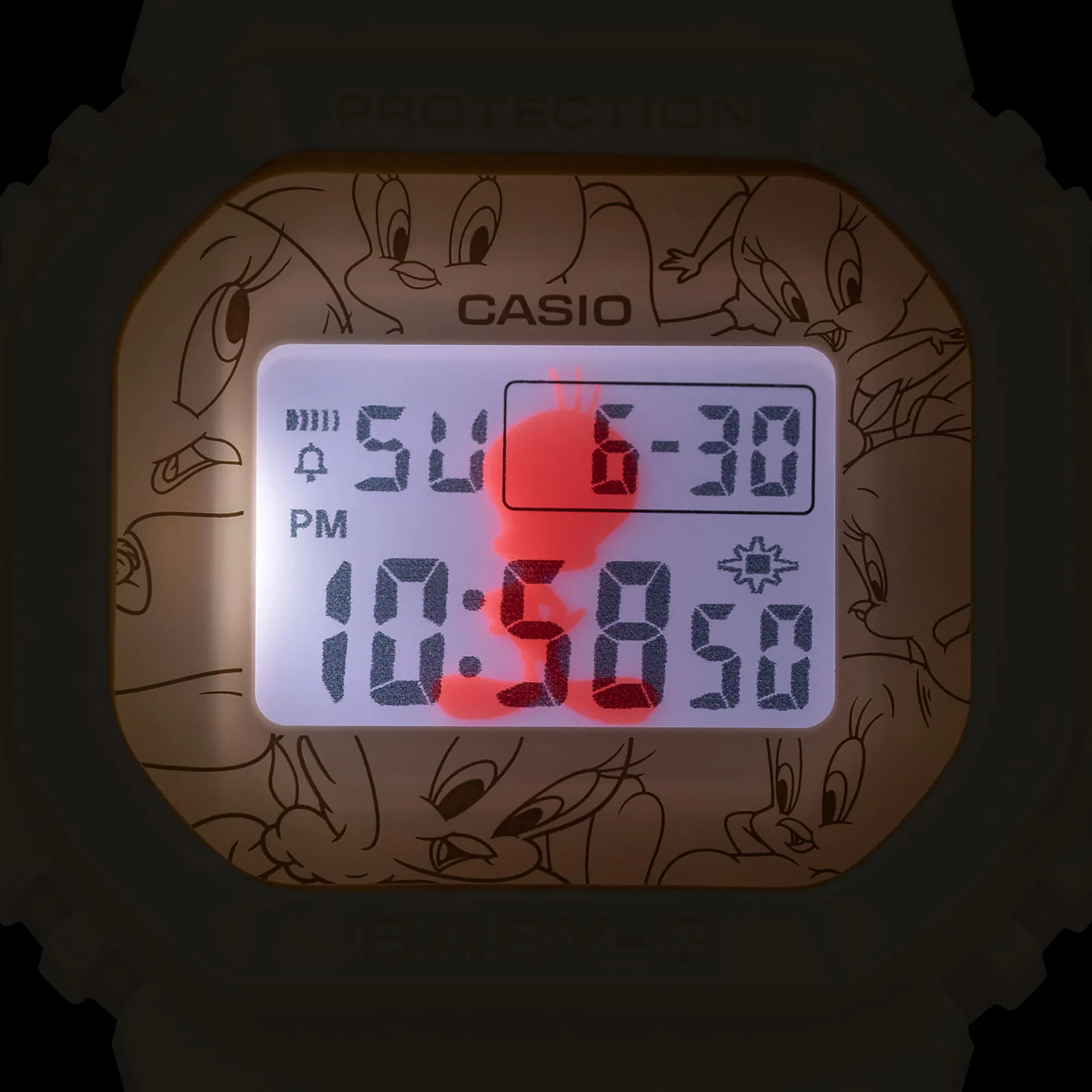 Baby-G Tweety Collaboration White Dial Resin Band Watch BGD565TW-5D