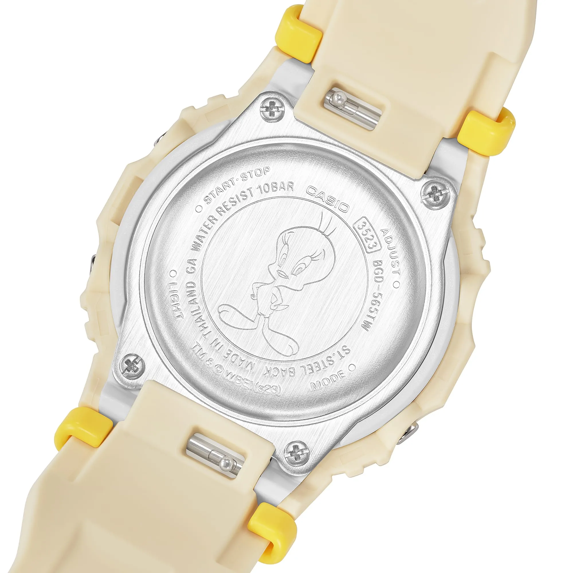 Baby-G Tweety Collaboration White Dial Resin Band Watch BGD565TW-5D