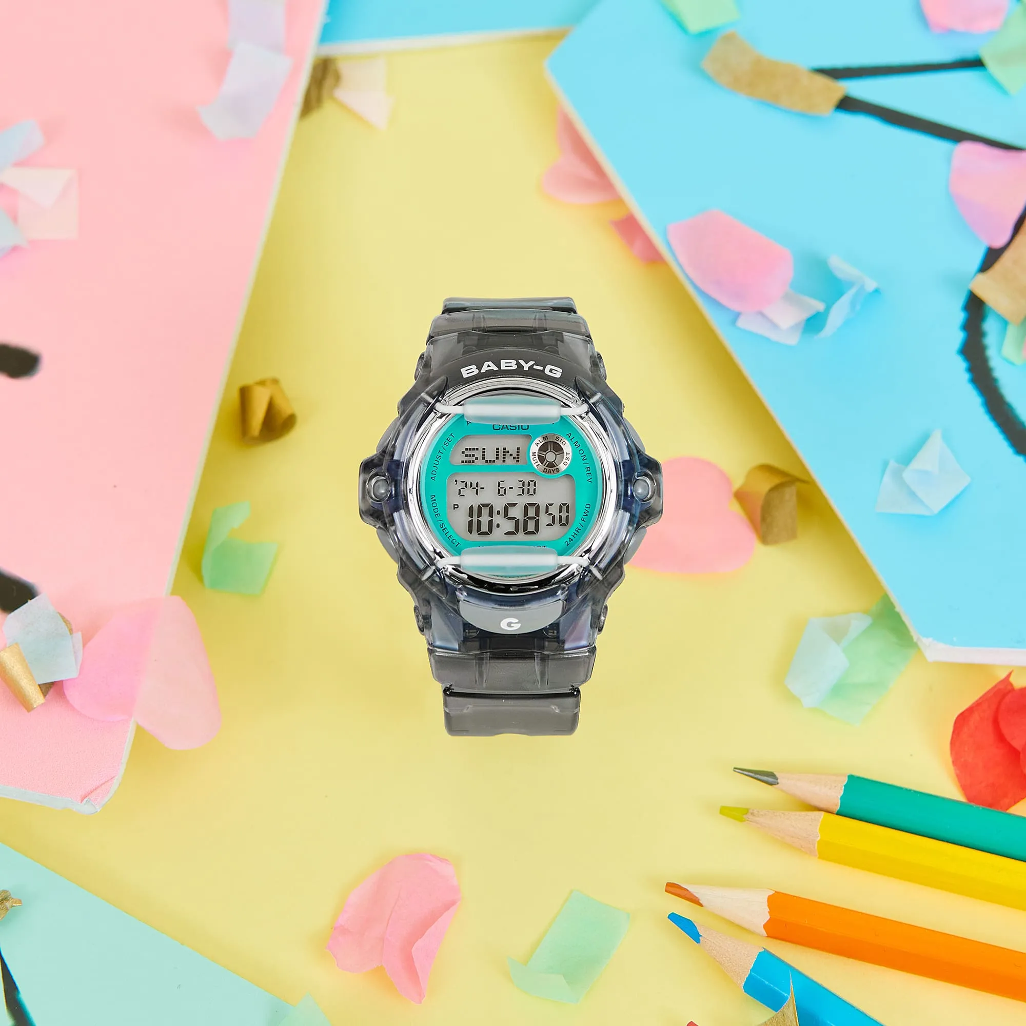 Baby-G Watch with Digital Display and 200M Water Resistance BG169U-8B
