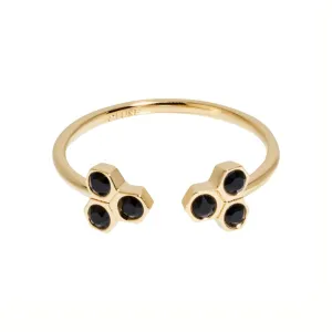 Bague CLUSE Essentielle Gold Black Crystal Hexagons CLJ41008