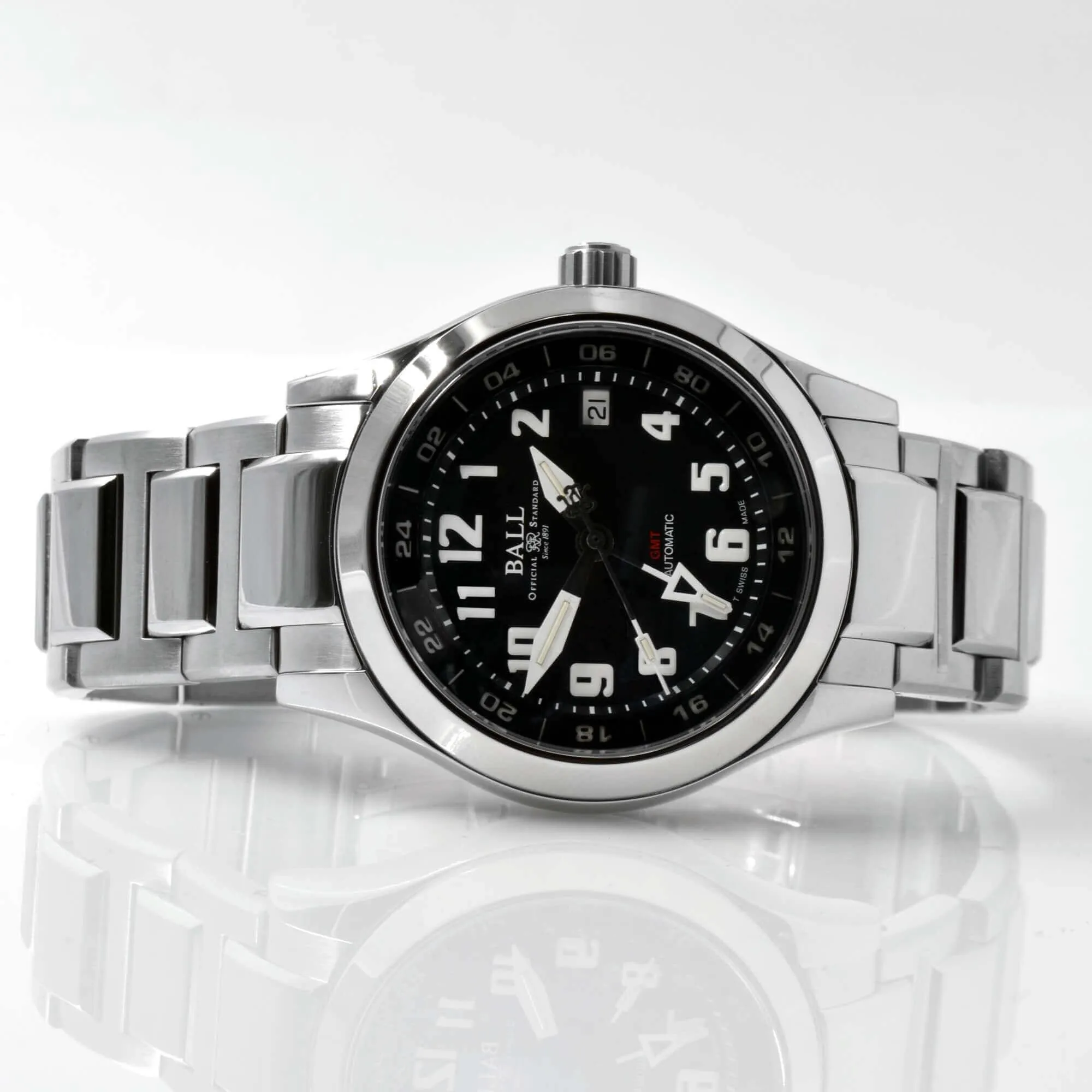 Ball Men's Automatic Watch - Engineer III Black Dial Silver Bracelet | GM1032C-S3-BK