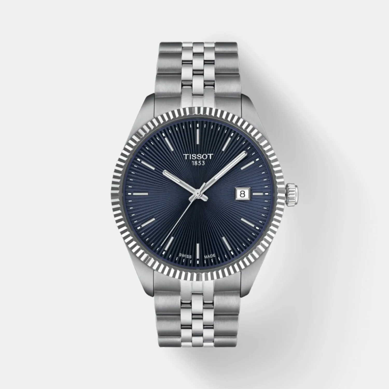 Ballade T-Classic Men Quartz Blue Dial Analog Stainless Steel Watch T1564101104100