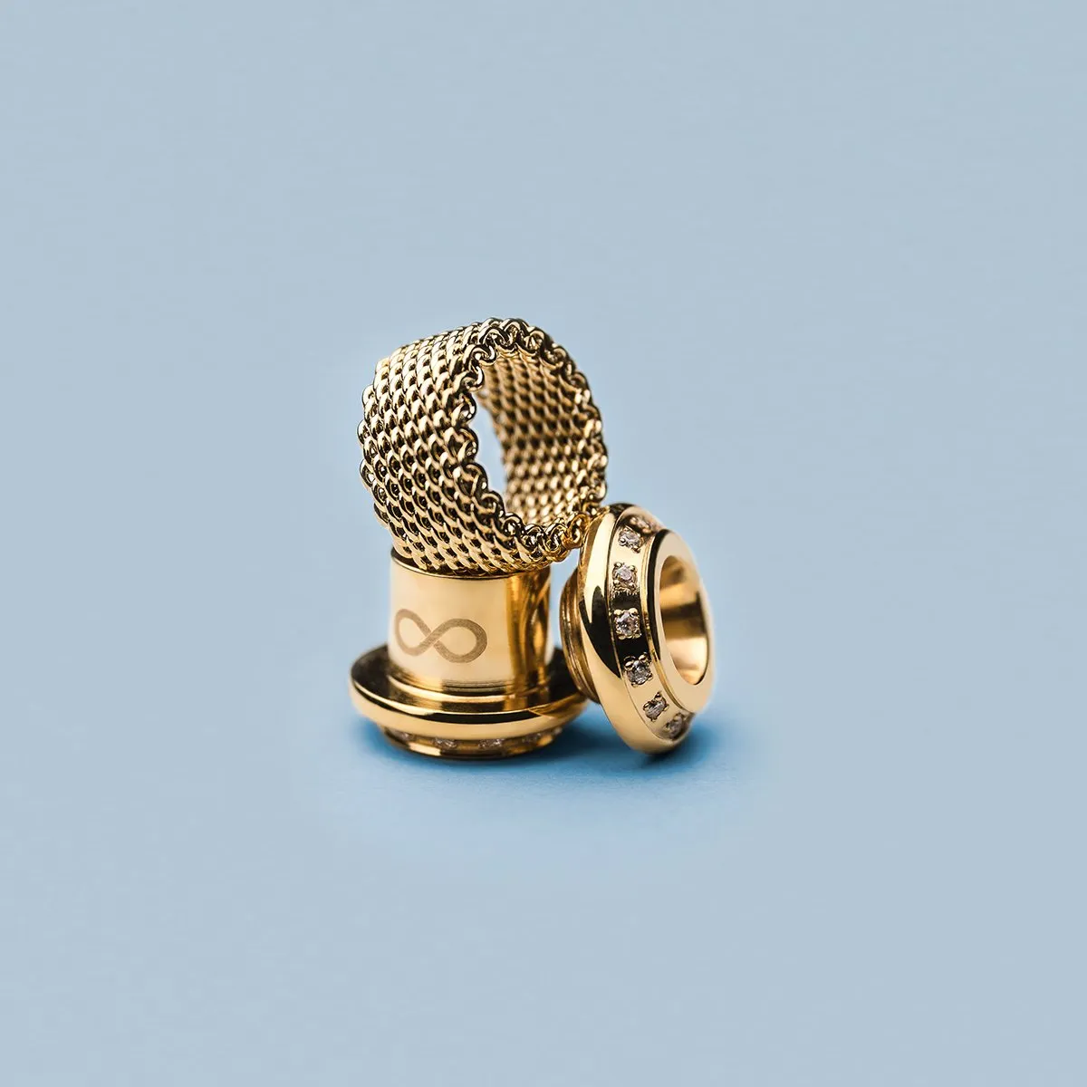 BERING Arctic Symphony Polished Gold Detachable Charm Set