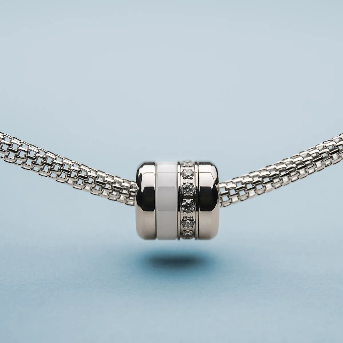 BERING Arctic Symphony Polished Silver Detachable Charm Set
