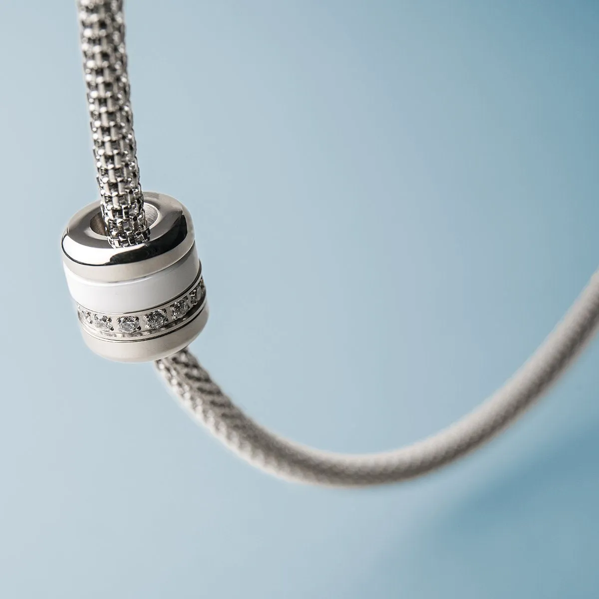 BERING Arctic Symphony Polished Silver Detachable Charm Set