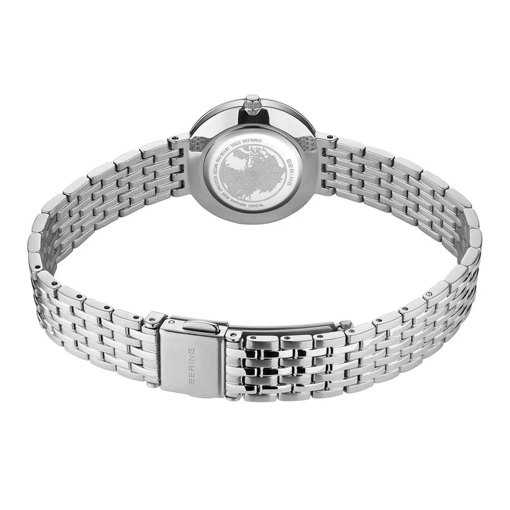 Bering Classic 26mm Polished Silver Strap Watch