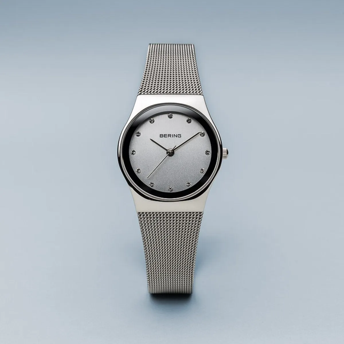 Bering Classic Polished Silver Milanese Mesh Watch