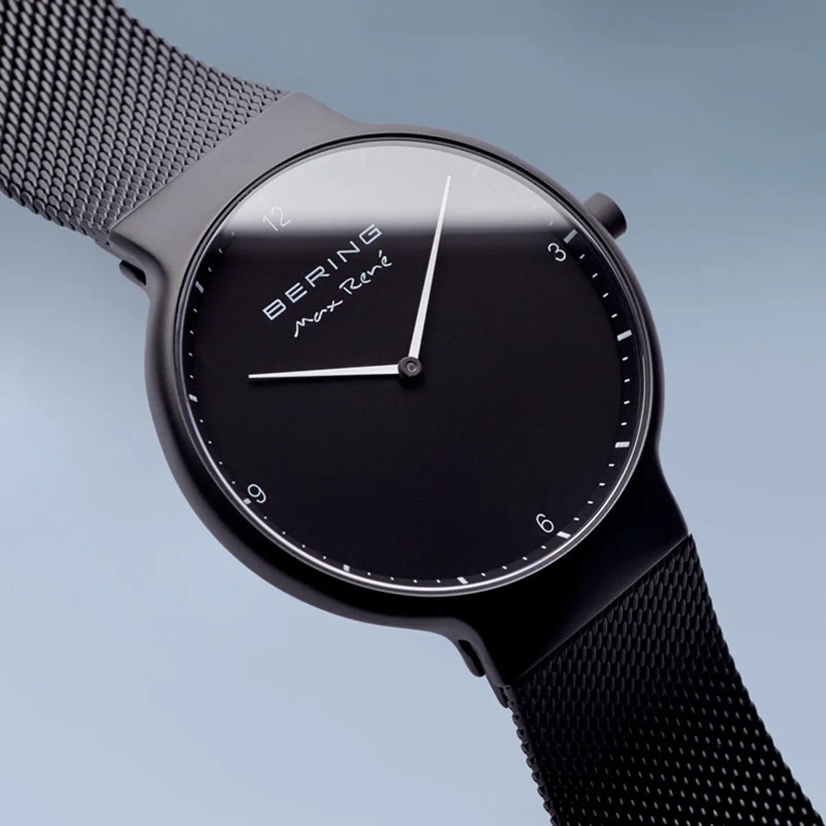 Bering Max Ren Matt Black Mesh Watch