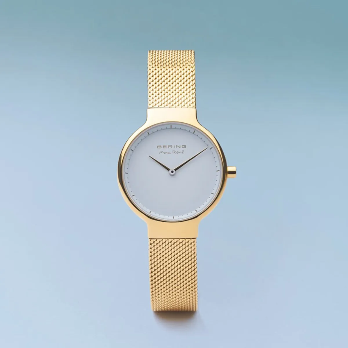Bering Max Ren Polished Gold Mesh Watch