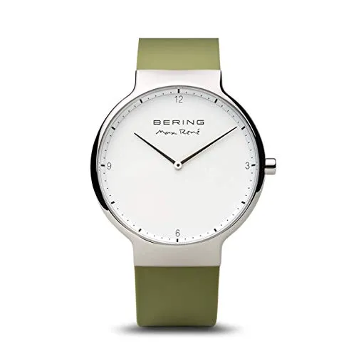 Bering Max Ren Polished Silver Green Watch