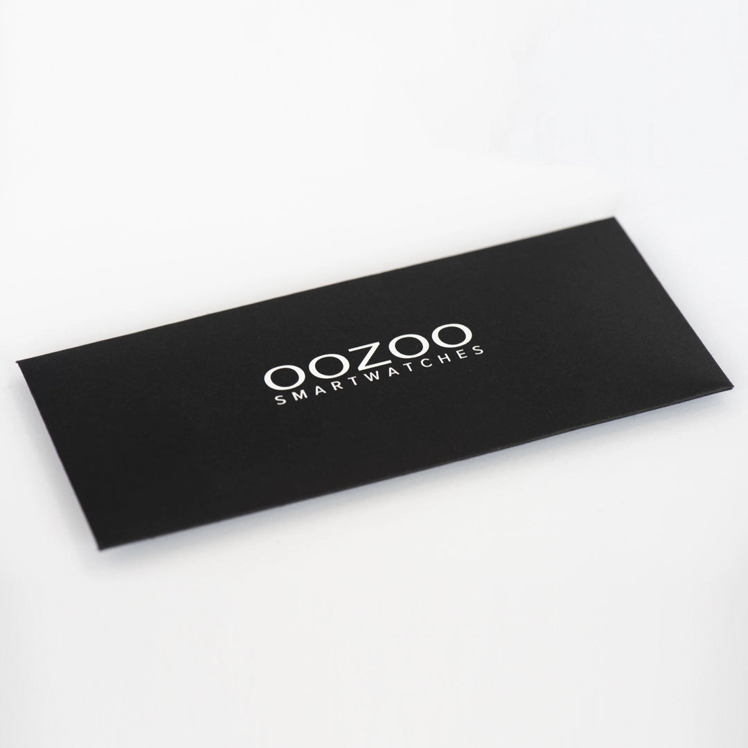 Black OOZOO metal mesh bracelet with black clasp