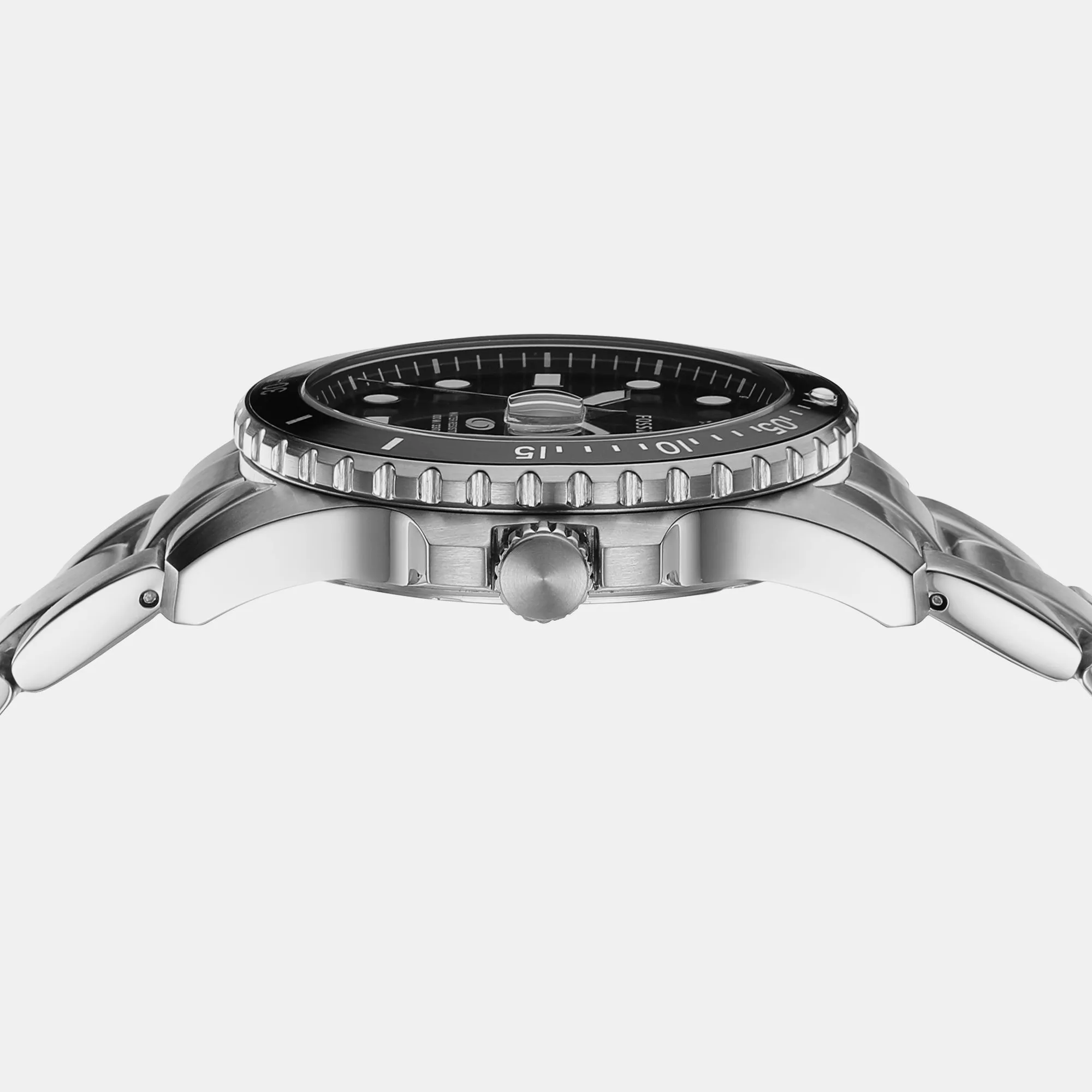 Blue Dive Men Quartz Black Dial Analog Stainless Steel Watch FS6032