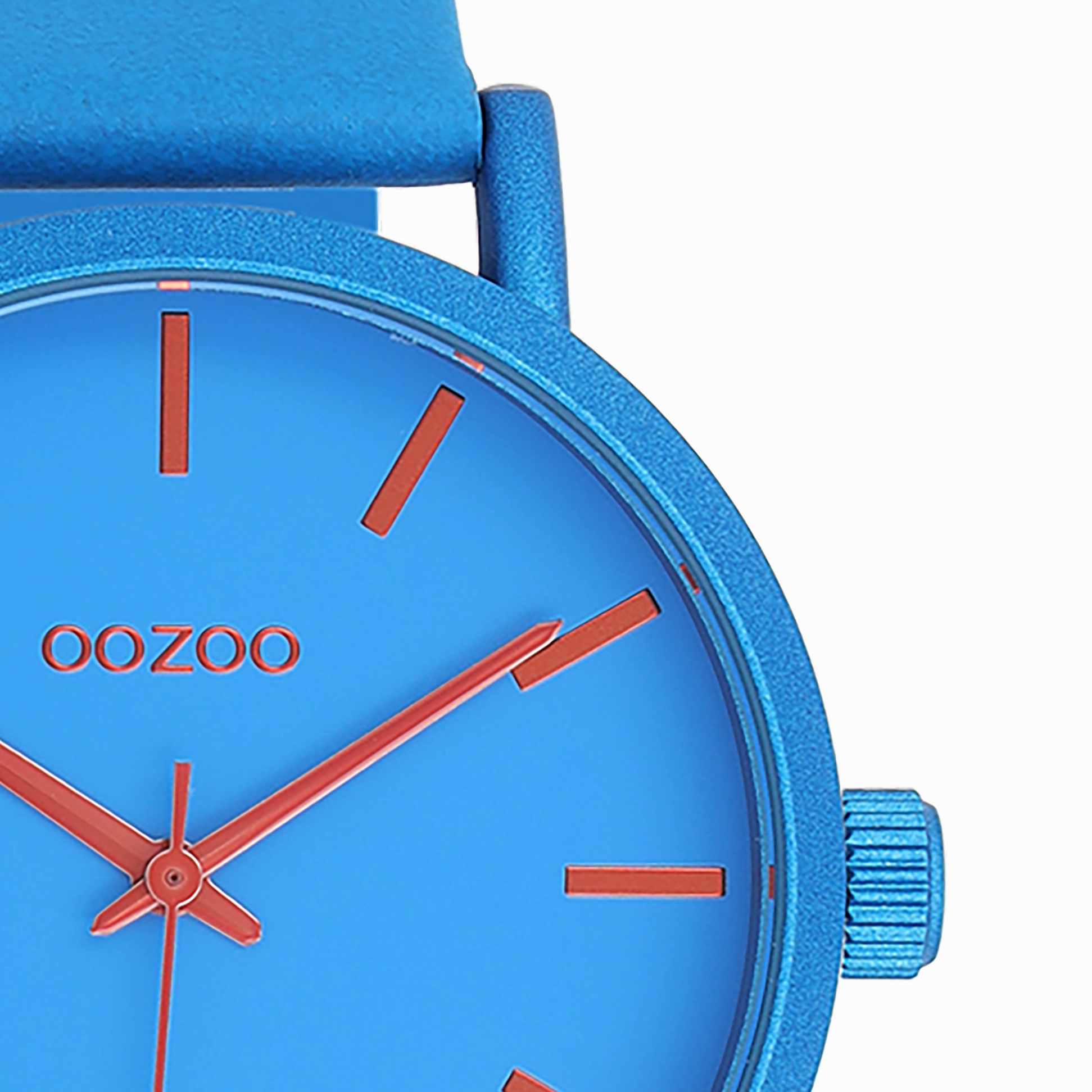 Blue OOZOO watch with leather strap - C11175