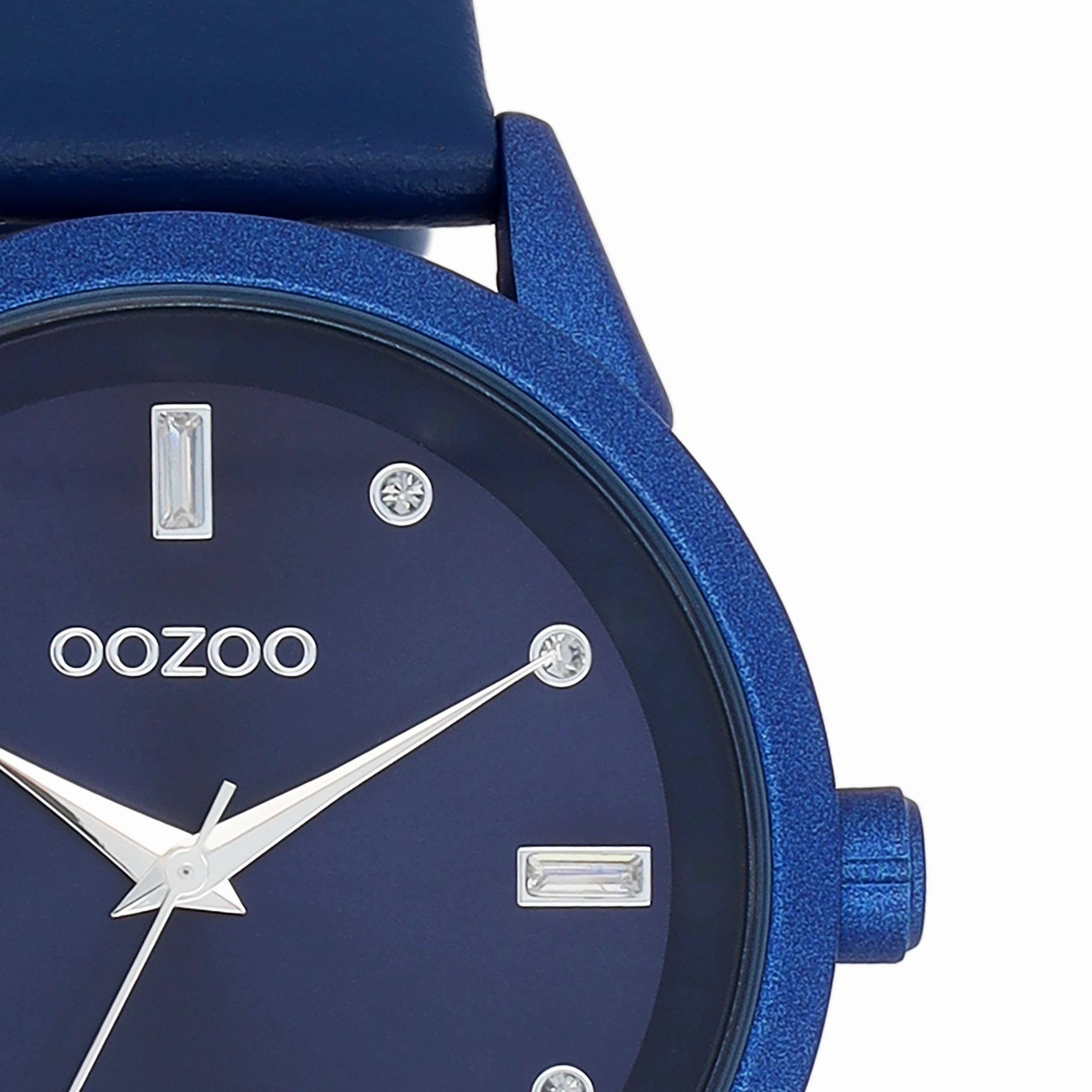 Blue OOZOO watch with leather strap - C11288