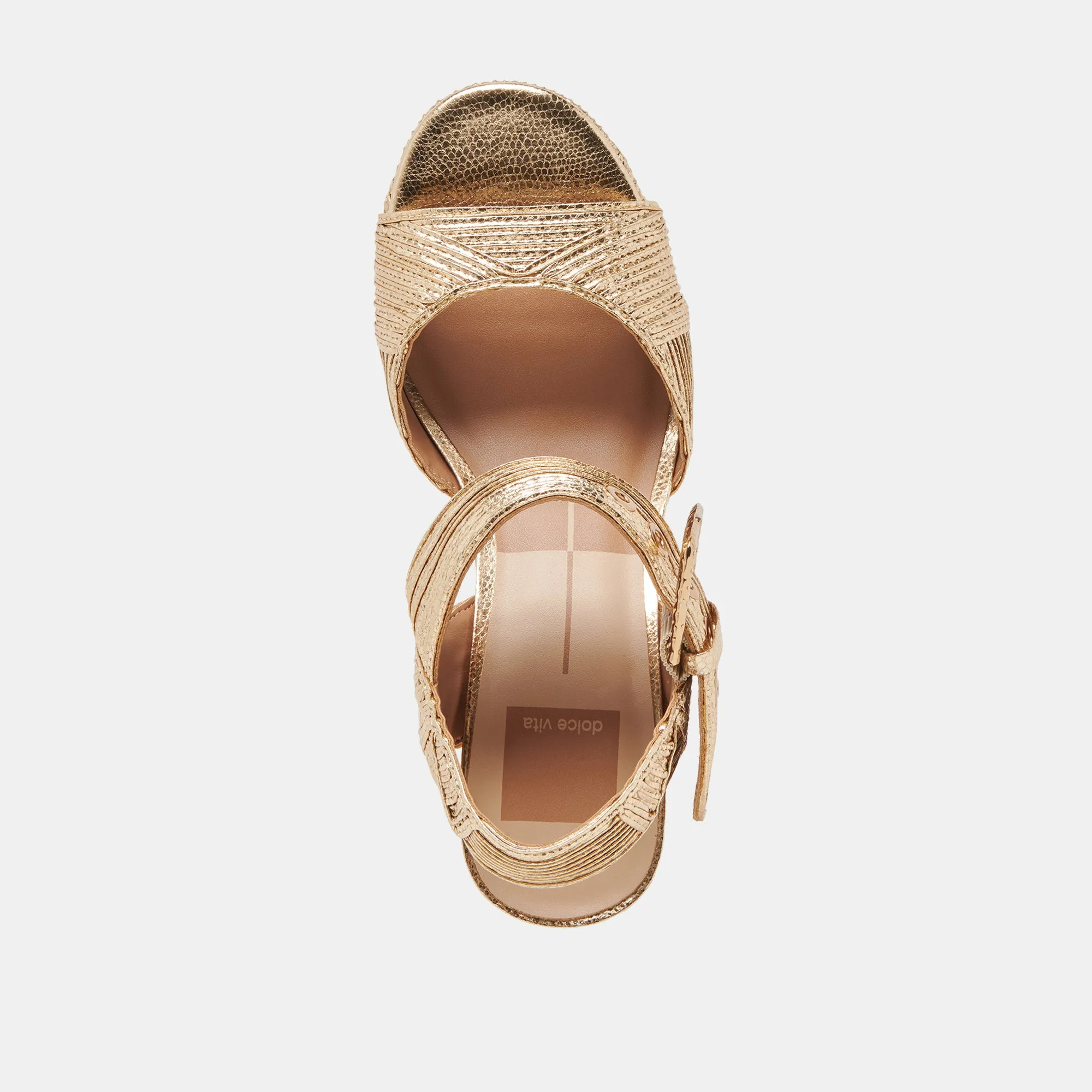 BOBBY DECO HEELS GOLD WOVEN STELLA