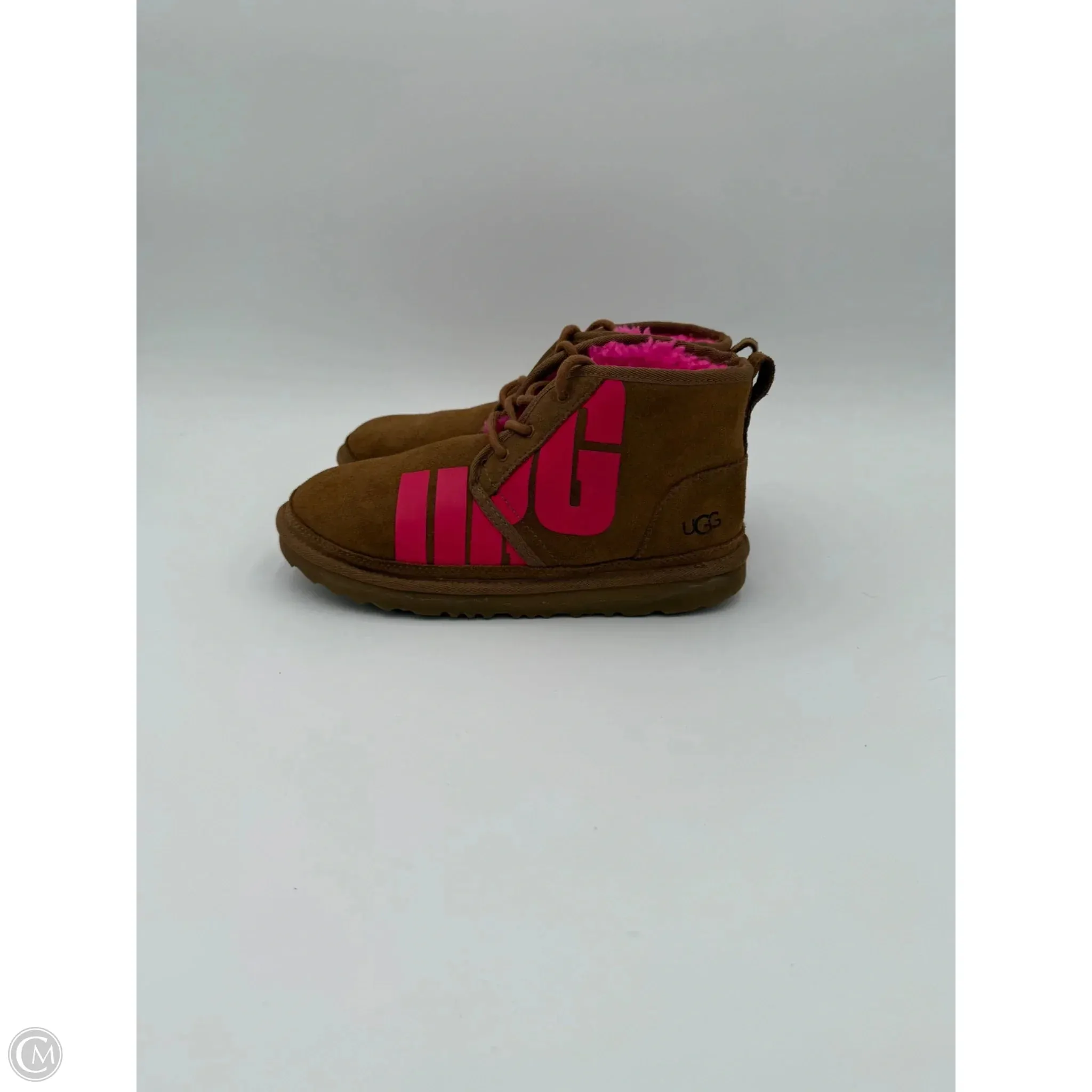 Boots Ankle Flats By Ugg In Brown, Size: 7.5